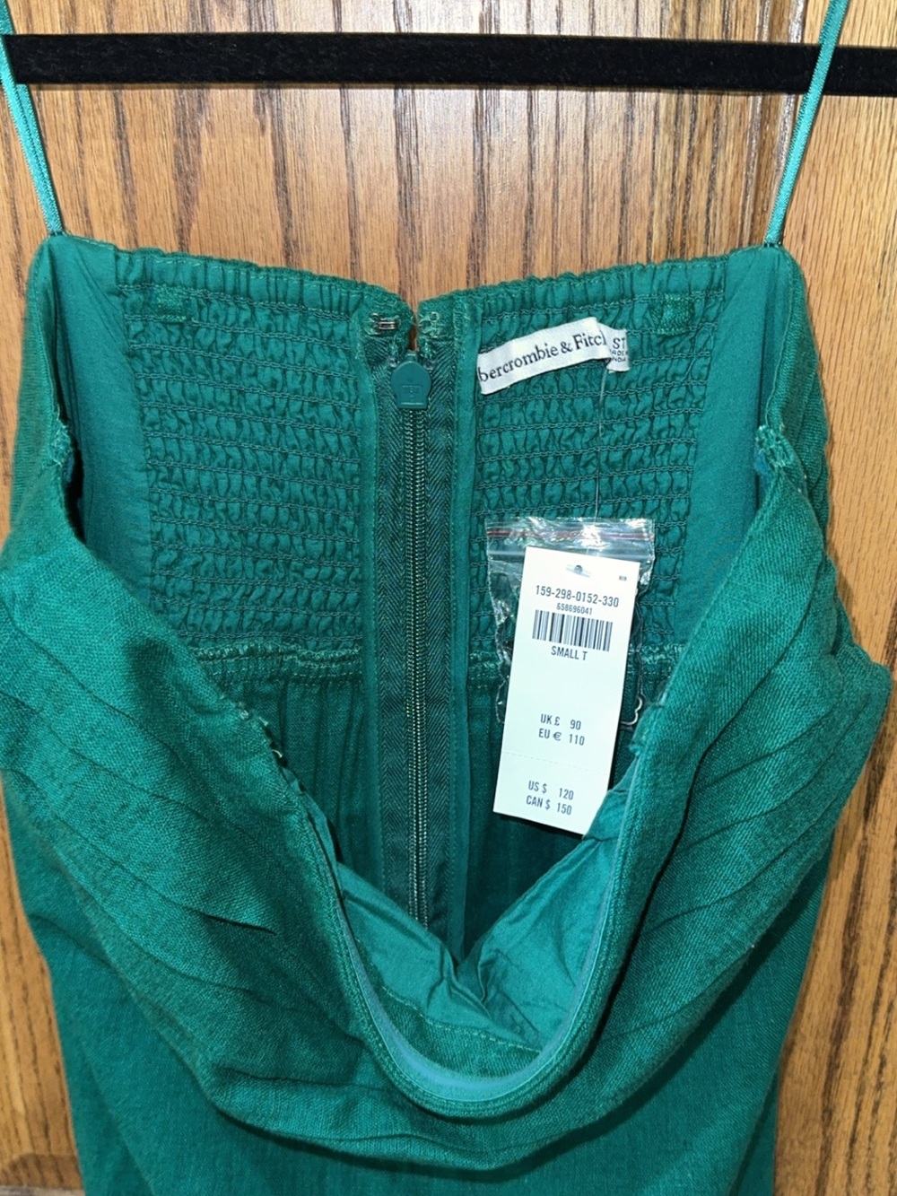 Abercrombie & Fitch Teal Strapless Maxi Dress - Picture 2 of 5